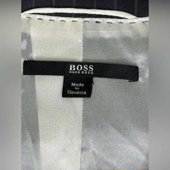 Boss Women's Pinstripe Single Button Jacket - Size 6 - Picture 4 of 5